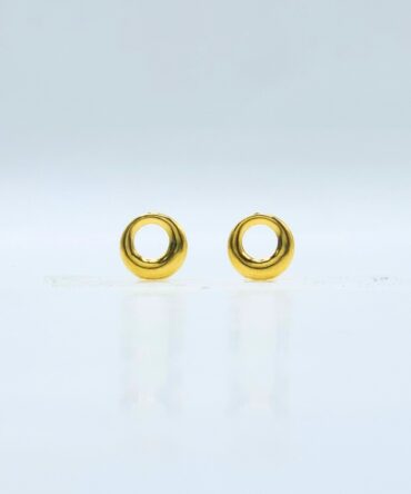 Donut Gold Earring | Stainless Steel | 18K Gold Plated